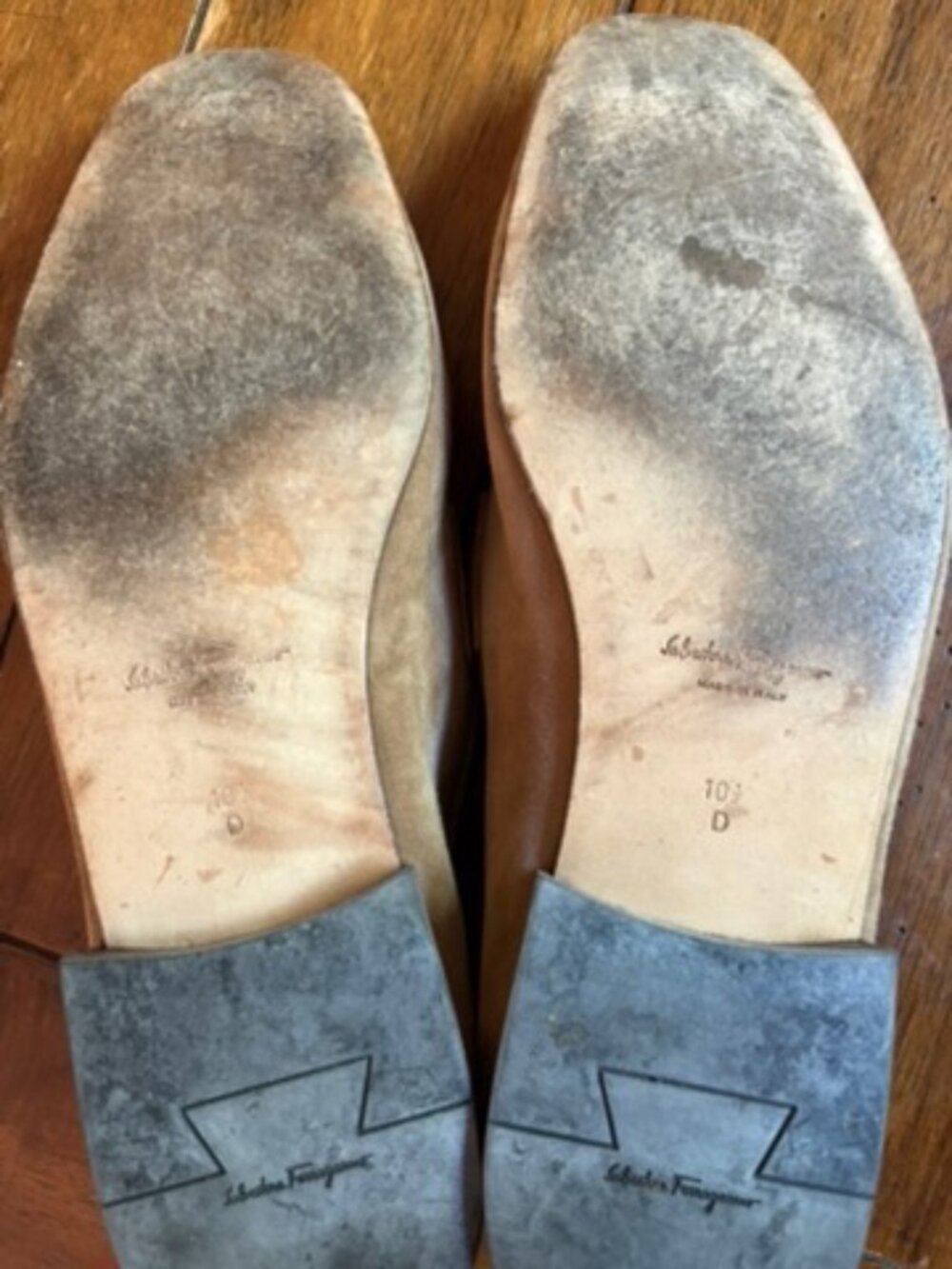 SALVATORE FERRAGAMO Ecru Suede Men's Tasseled Slip-on loafer shoes 10.5 - Picture 9 of 9